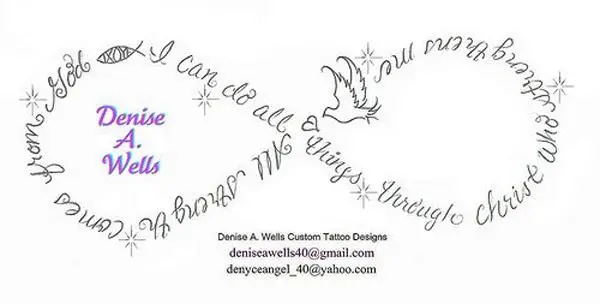 32 Strength Infinity Symbol Tattoo Deisgn by Denise A. Wells The Infinity Symbol: A Timeless Emblem of Limitlessness