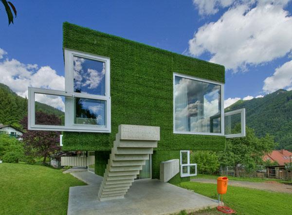 Grass-Covered Green Residence in Austria