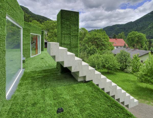 Grass-Covered Green Residence in Austria