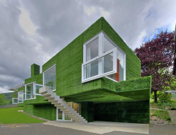 Grass-Covered Green Residence in Austria