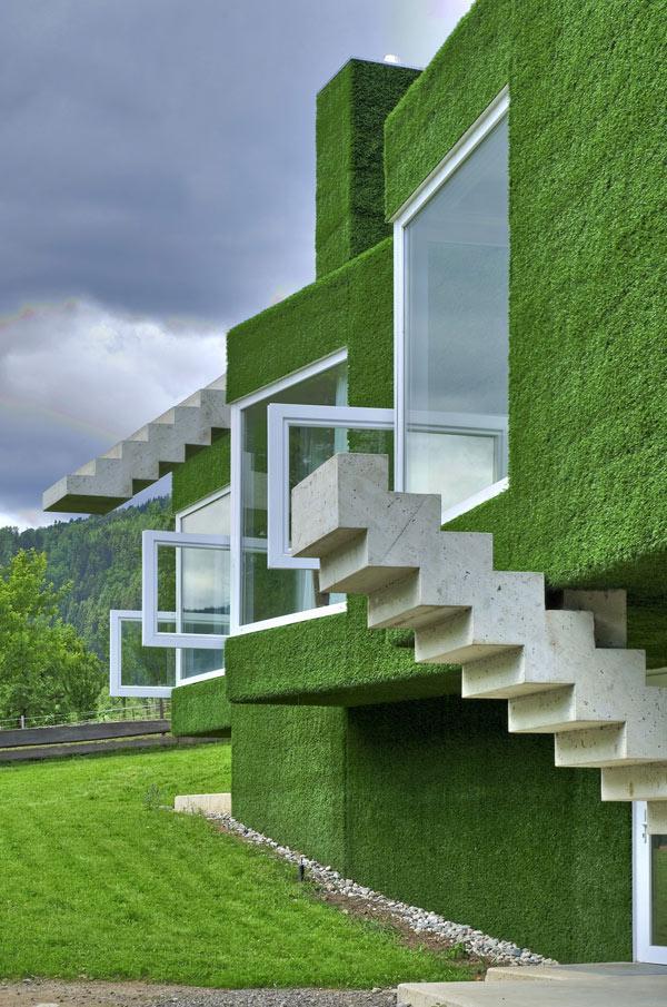 Grass-Covered Green Residence in Austria