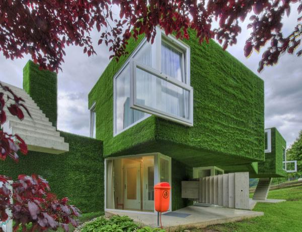 Grass-Covered Green Residence in Austria