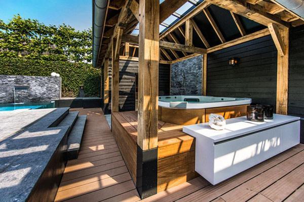 Aquatic Backyard of a Coastal Villa