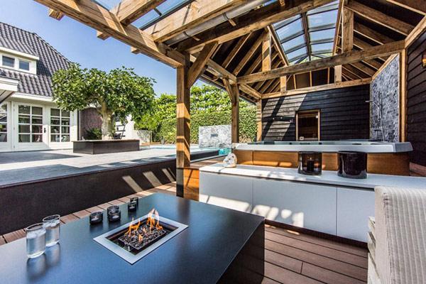 Aquatic Backyard of a Coastal Villa