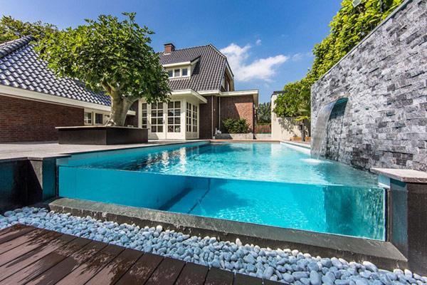 Aquatic Backyard of a Coastal Villa
