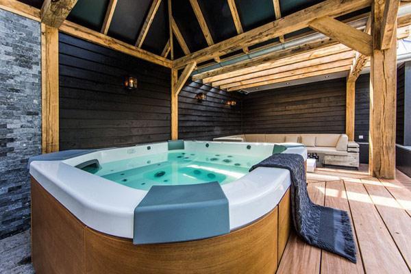 Aquatic Backyard of a Coastal Villa