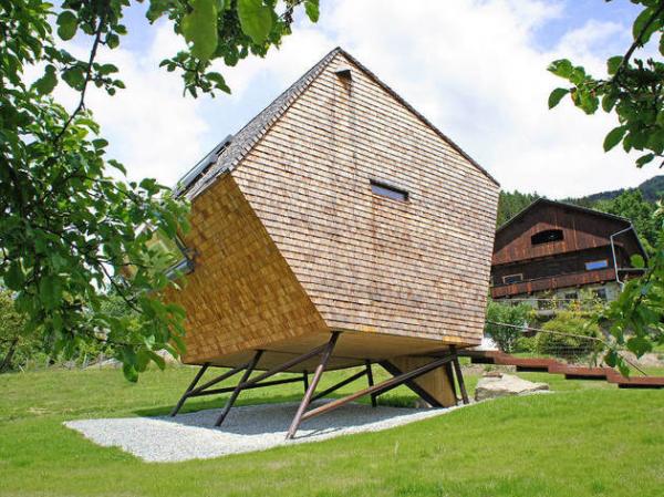 Tiny Wooden House On Stilts