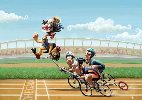 Cartoon characters by Tiago Hoisel