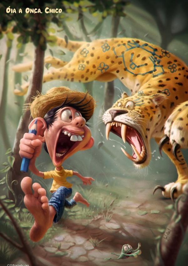 Cartoon characters by Tiago Hoisel