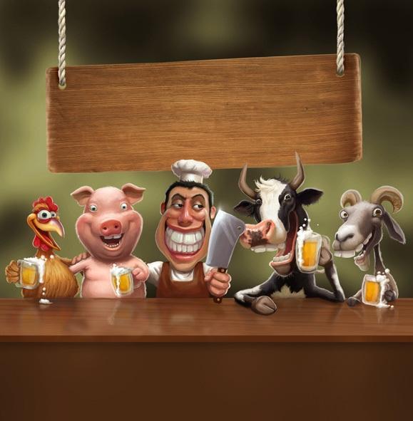 Cartoon characters by Tiago Hoisel