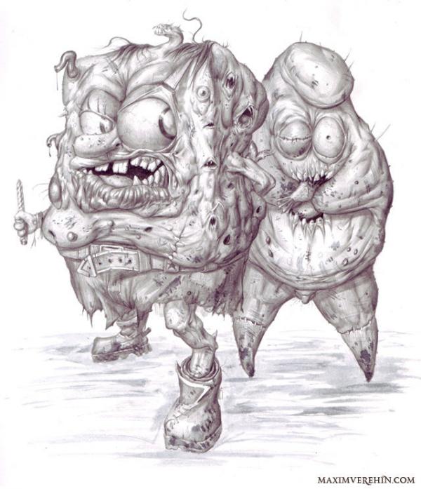 Creepy Illustrations by Maxim Veherin