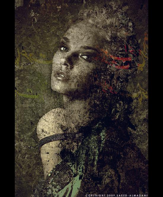 Mixed Media Artwork by Saeed Al Madani