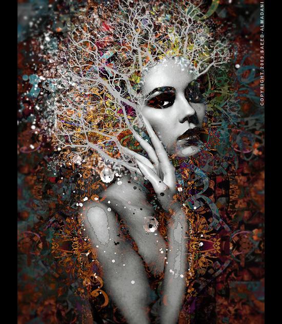 Mixed Media Artwork by Saeed Al Madani