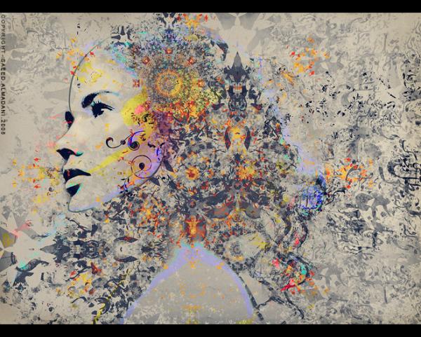 Mixed Media Artwork by Saeed Al Madani
