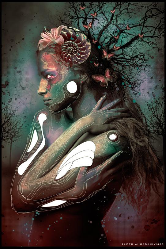 Mixed Media Artwork by Saeed Al Madani