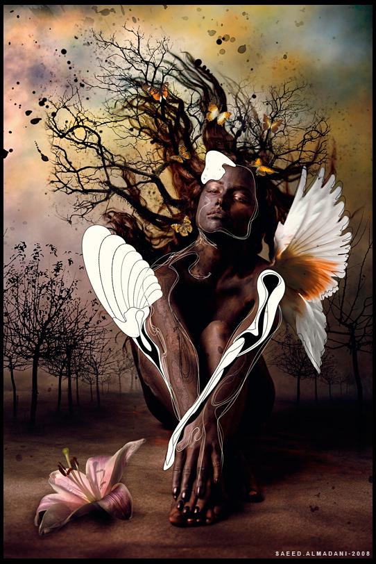 Mixed Media Artwork by Saeed Al Madani