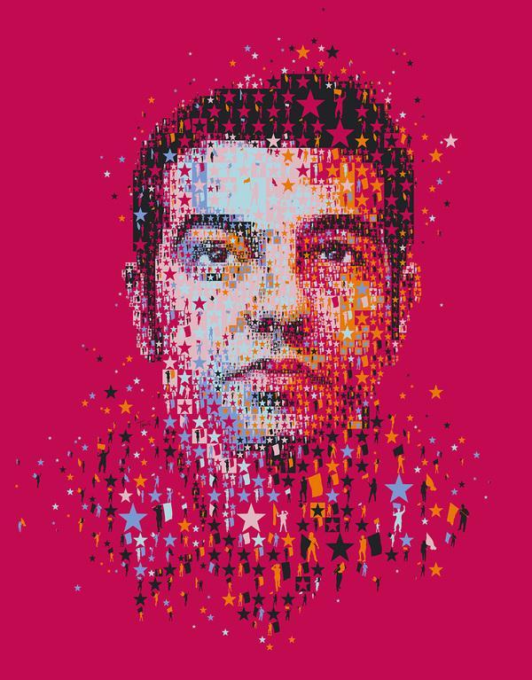 Creative Mosaic Portraits by Charis Tsevis