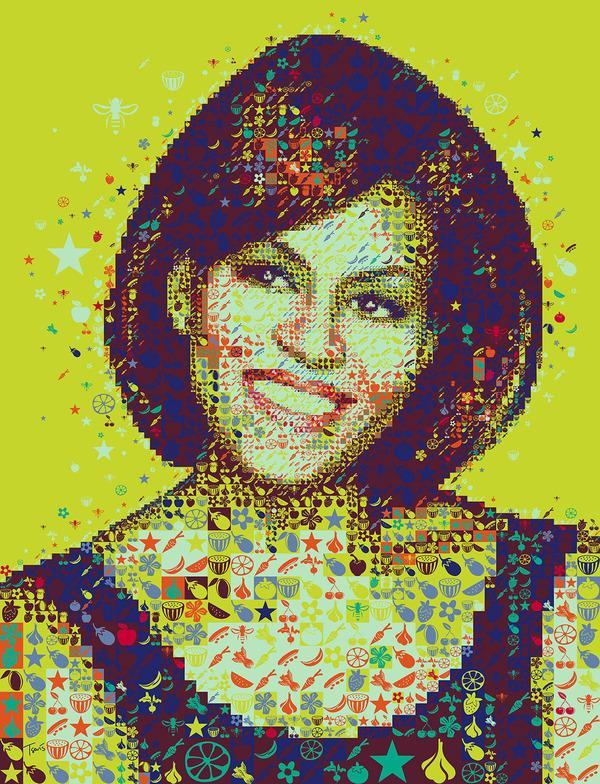 Creative Mosaic Portraits by Charis Tsevis