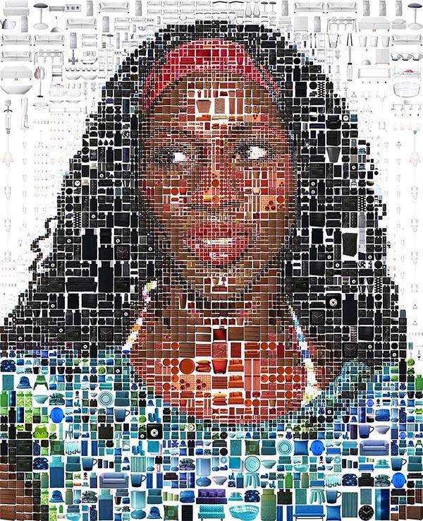 Creative Mosaic Portraits by Charis Tsevis