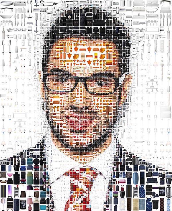 Creative Mosaic Portraits by Charis Tsevis
