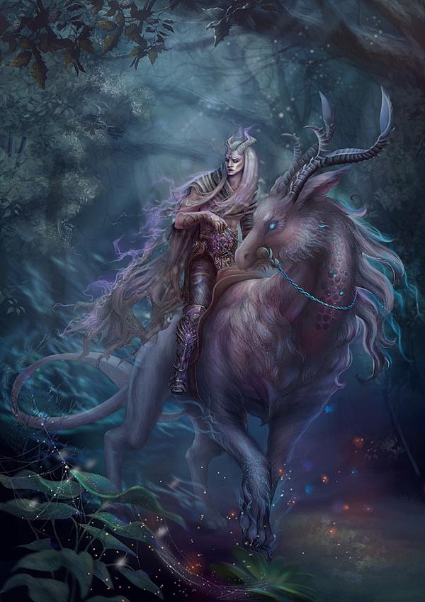 Fantasy Digital Art by Vasylina Holodilina