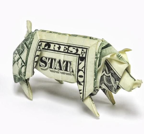 Dollar Money Origami by Won Park