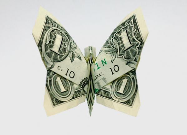 Dollar Money Origami by Won Park