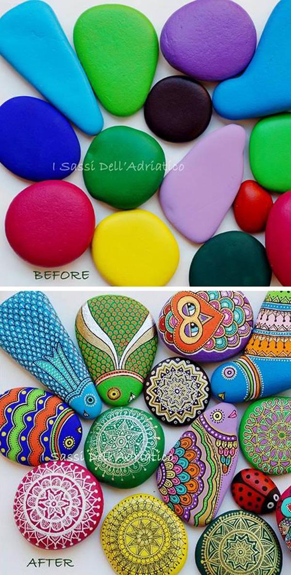 35 DIY Ideas of Painted Rocks
