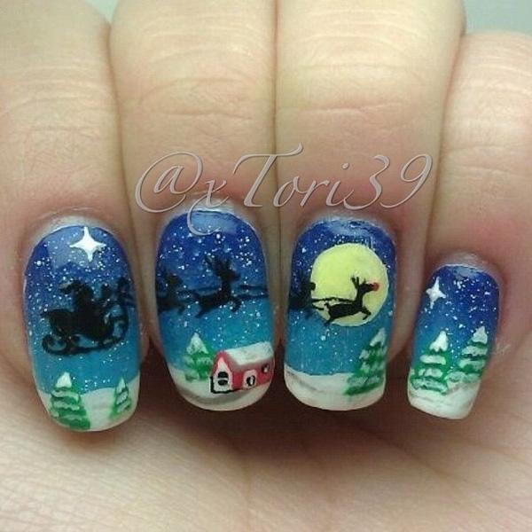 65 Cute Christmas Nails