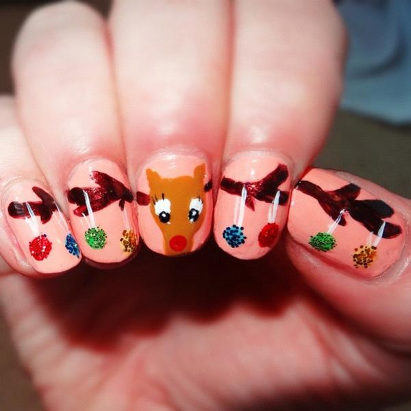 65 Cute Christmas Nails