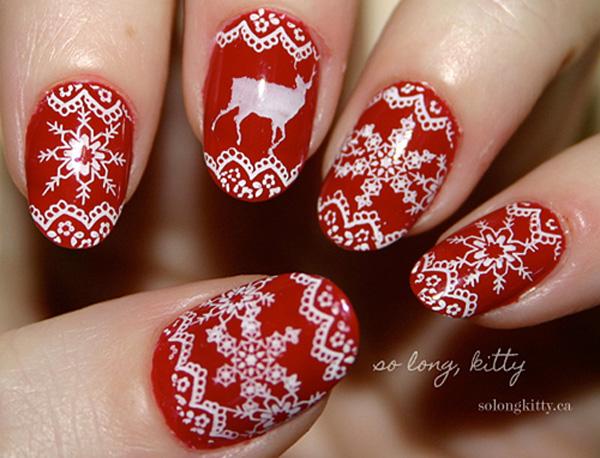 65 Cute Christmas Nails