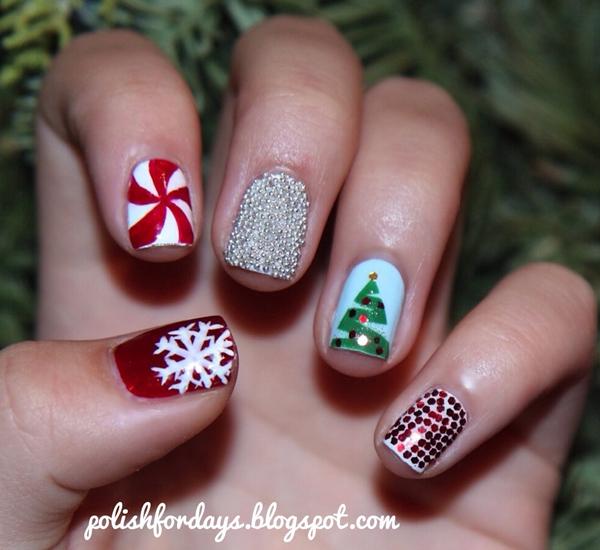 65 Cute Christmas Nails