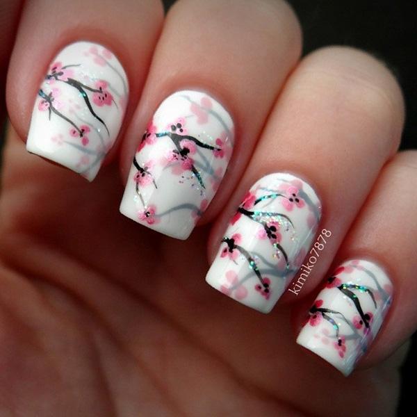 50 Flower Nail Art Designs