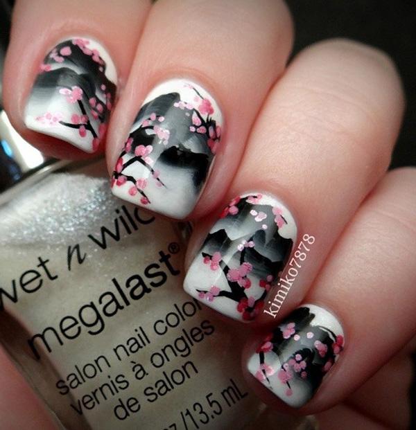 50 Flower Nail Art Designs