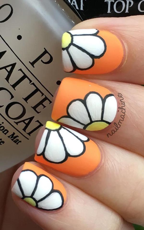 50 Flower Nail Art Designs
