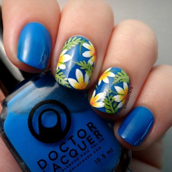 50 Flower Nail Art Designs