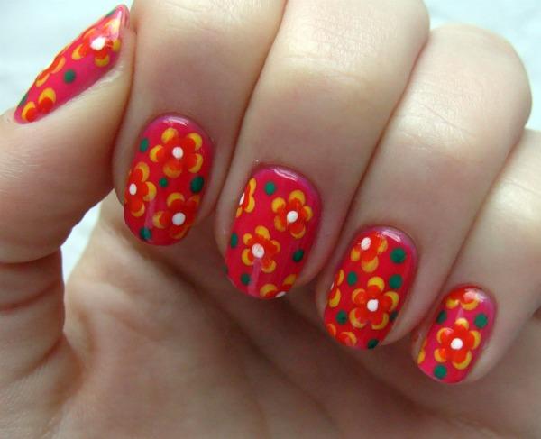 50 Flower Nail Art Designs