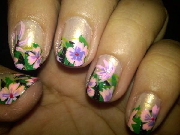 50 Flower Nail Art Designs