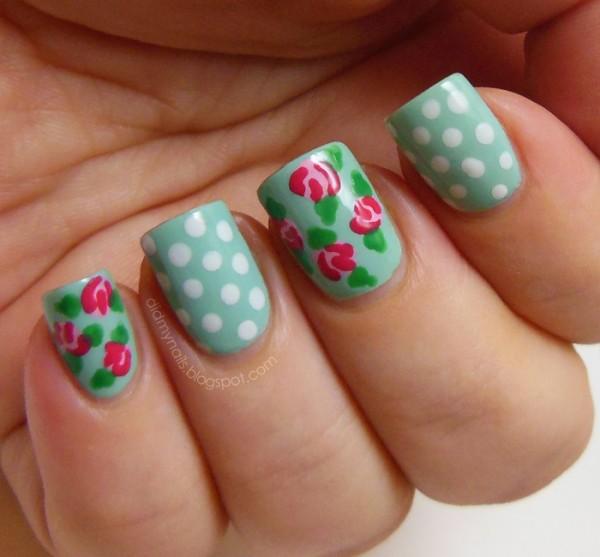 50 Flower Nail Art Designs