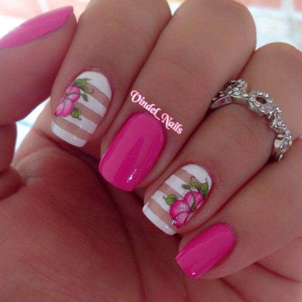 50 Flower Nail Art Designs