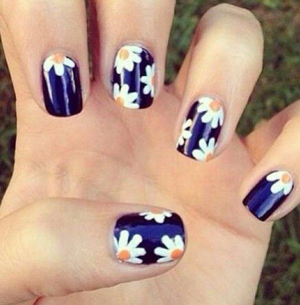 50 Flower Nail Art Designs