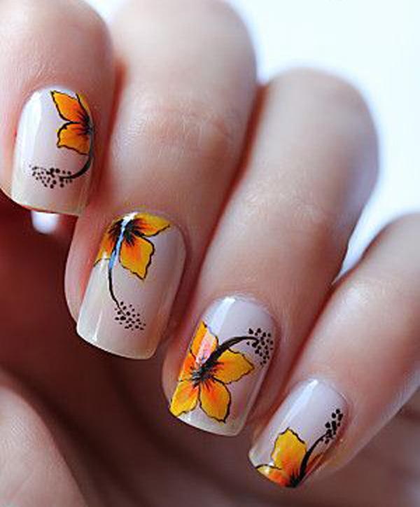 50 Flower Nail Art Designs