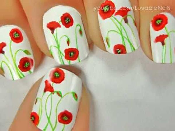 50 Flower Nail Art Designs