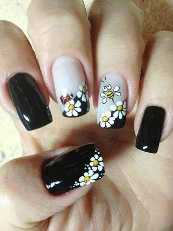 50 Flower Nail Art Designs