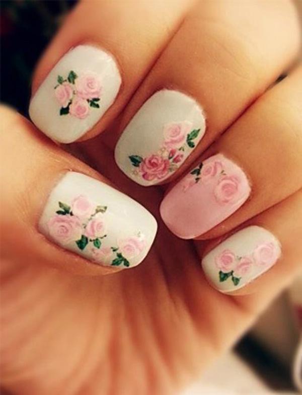 50 Flower Nail Art Designs