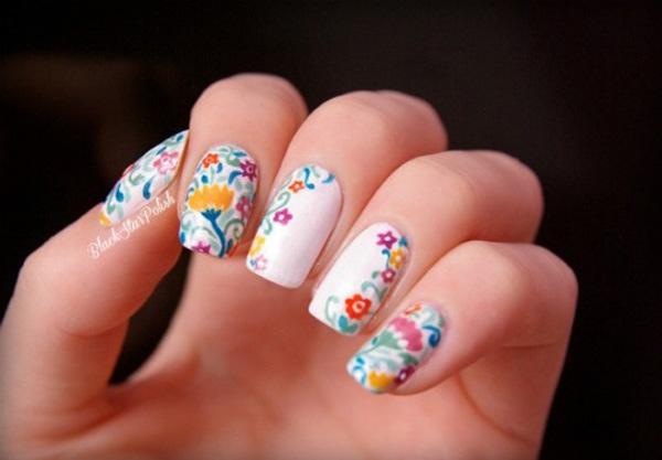 50 Flower Nail Art Designs