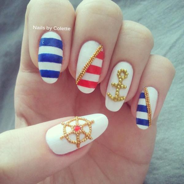 60 Cute Anchor Nail Designs