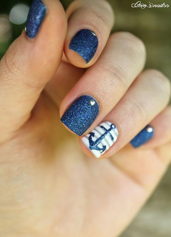 60 Cute Anchor Nail Designs