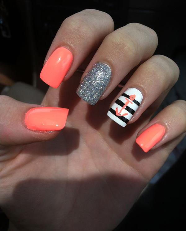 60 Cute Anchor Nail Designs