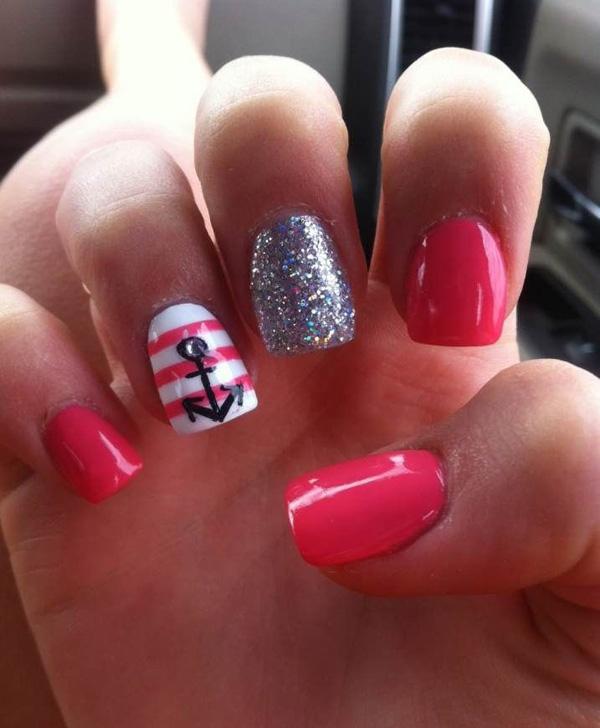 60 Cute Anchor Nail Designs